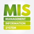 MIS - Management Information System acronym