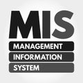 MIS - Management Information System acronym
