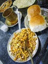 A Maharashtrian Misal Regional food Royalty Free Stock Photo