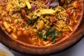 Misal Pav or misalpav, Misal Pav with Farsan Royalty Free Stock Photo