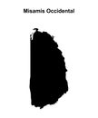 Misamis Occidental outline map Royalty Free Stock Photo