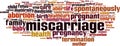 Miscarriage word cloud Royalty Free Stock Photo