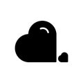 Black solid icon for little, small and slight