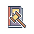 Color illustration icon for Ordinance, rescript and law Royalty Free Stock Photo