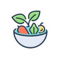 Color illustration icon for Began, start up and healthy