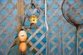 Old Nautical Gear Hanging on Wood Fence