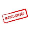 Miscellaneous red rubber stamp on white. Royalty Free Stock Photo