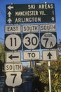 Miscellaneous road signs in Vermont