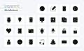 25 Miscellaneous Solid Glyph icon pack. Vector icons illustration Royalty Free Stock Photo