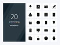 20 Miscellaneous Solid Glyph icon for presentation Royalty Free Stock Photo