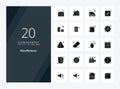 20 Miscellaneous Solid Glyph icon for presentation Royalty Free Stock Photo
