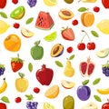 Miscellaneous vector fruits seamless pattern