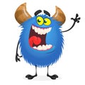 Mischievous cartoon monster character