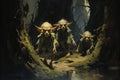 Mischievous goblins lurking in shadowy corners - Generative AI