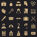 Misconduct icons set, simple style Royalty Free Stock Photo