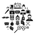 Misconduct icons set, simple style Royalty Free Stock Photo