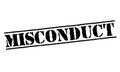 Misconduct typographic stamp