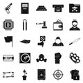 Misdemeanor icons set, simple style Royalty Free Stock Photo