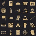 Misdemeanor icons set, simple style Royalty Free Stock Photo