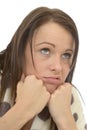 Miserable Bored Depressed Young Woman Feeling Down In The Dumps Royalty Free Stock Photo