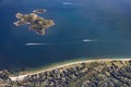 Misery Island, aerial, Boston, MA, USA on a sunny day Royalty Free Stock Photo