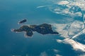 Misery Island, aerial, Boston, MA, USA on a sunny day