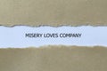 misery loves company on white paper Royalty Free Stock Photo