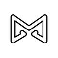 Black line icon for Misfit, watch and app