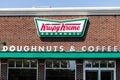 Mishawaka - Circa August 2018: Krispy Kreme Signage and Logo. Krispy Kreme has a loyal following for their doughnuts I Royalty Free Stock Photo