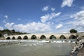 Misis Bridge over Ceyhan River in Yakapinar, Adana Royalty Free Stock Photo