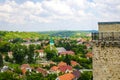 Miskolc, Hungary, May 20, 2019: View of the city of Miskolc of the Diosgior fortress