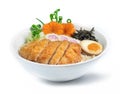 Miso Ramen thin Noodles in soy soup tonkatsu Japanese food