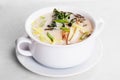 Miso soup with eel isolated in a pot Royalty Free Stock Photo