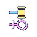 Misogyny RGB color icon