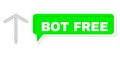 Misplaced Bot Free Green Message Cloud and Mesh Wireframe Arrow Up Royalty Free Stock Photo
