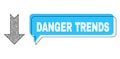 Misplaced Danger Trends Chat Frame and Net Mesh Arrow Down Icon