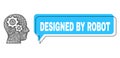 Misplaced Designed by Robot Chat Cloud and Network Brain Gears Icon