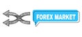 Misplaced Forex Market Message Cloud and Net Mesh Shuffle Arrows Left Icon