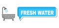 Misplaced Fresh Water Chat Cloud and Net Shower Bath Icon