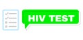 Misplaced HIV Test Green Message Frame and Mesh Network Checklist Page Royalty Free Stock Photo