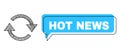 Misplaced Hot News Message Cloud and Linear Refresh Icon