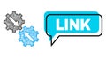 Misplaced Link Chat Cloud and Linear Gear Integration Icon