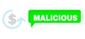 Shifted Malicious Green Message Frame and Mesh Wireframe Chargeback