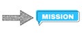 Misplaced Mission Conversation Frame and Linear Arrow Right Icon