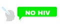 Shifted No HIV Green Phrase Frame and Mesh 2D Brain Tool Royalty Free Stock Photo