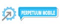 Misplaced Perpetuum Mobile Speech Balloon and Hatched Cog Integration Icon