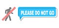 Misplaced Please Do Not Go Chat Cloud and Network Stop Walking Man Icon