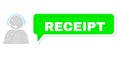 Misplaced Receipt Green Chat Frame and Mesh 2D Call Center Operator