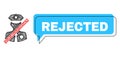 Misplaced Rejected Conversation Balloon and Net Closed Police Patrol Icon