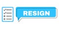 Misplaced Resign Speech Balloon and Net Checklist Page Icon